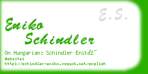 eniko schindler business card
